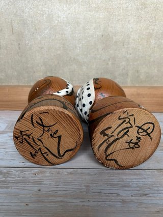 kokeshi Mamma e Papà di Miura Setsuko - 14 cm