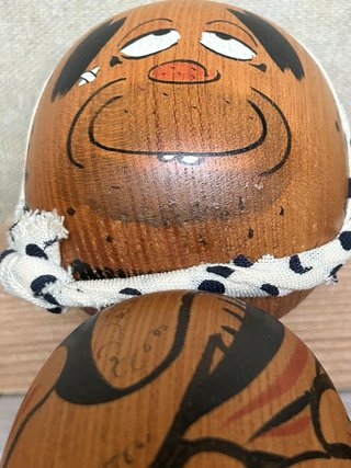 kokeshi Mamma e Papà di Miura Setsuko - 14 cm