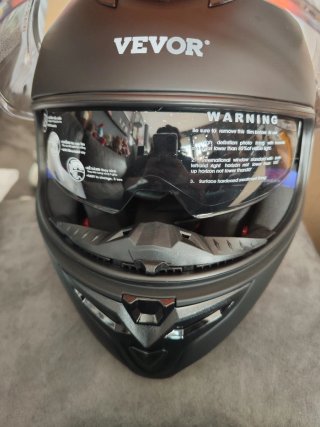 Casco Moto VEVOR Negro Talla S,pero vale también M