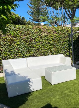 Conjunto de Muebles de Jardín Blanco