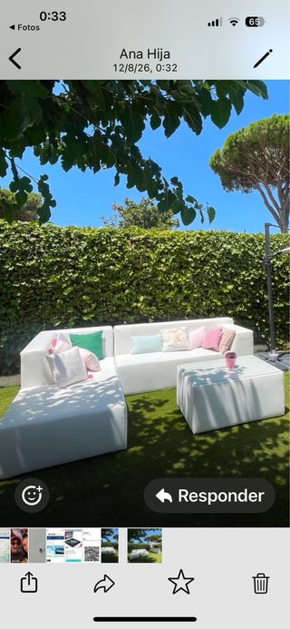 Conjunto de Muebles de Jardín Blanco