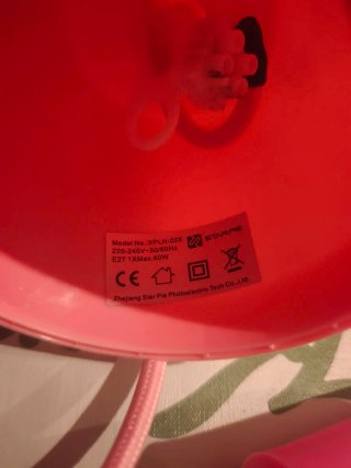 Lámpara infantil rosa