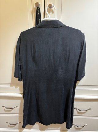 Vestido camisero midi negro Zara