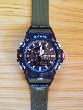 Reloj Deportivo SMAEL Negro y Verde
