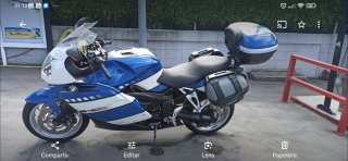 BMW K1200S Azul y Blanca