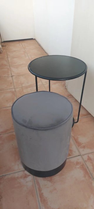 Mesa auxiliar redonda madera