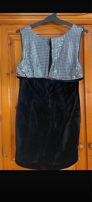 Vestido corto fiesta lentejuelas y terciopelo