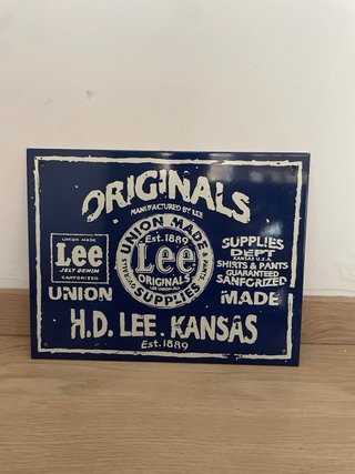 Placa metálica Lee Originals Limited Edition Autho