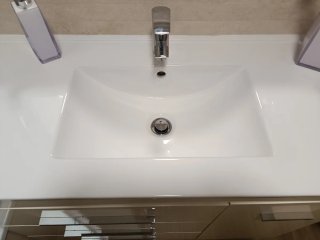 Mueble de baño completo  blanco lacado.