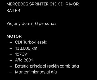 Autocaravana Mercedes Sprinter RIMOR SAILOR