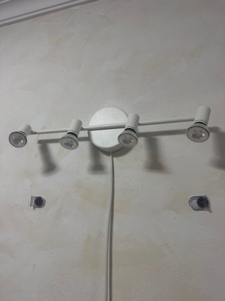 Lámpara de techo 4 focos + bombillas (4 unidades)