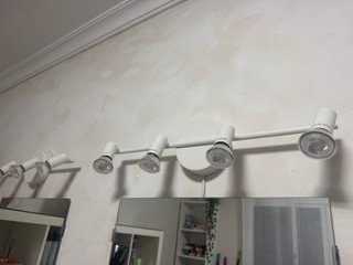 Lámpara de techo 4 focos + bombillas (4 unidades)