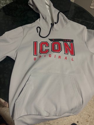 Sudadera Icon Original Gris y Roja