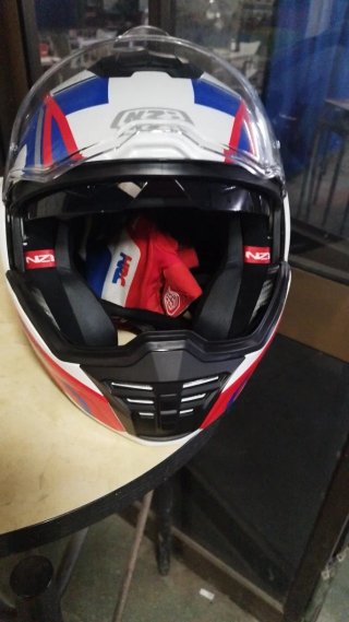 Casco Modular NZI Fastback Duo Blanco/Rojo