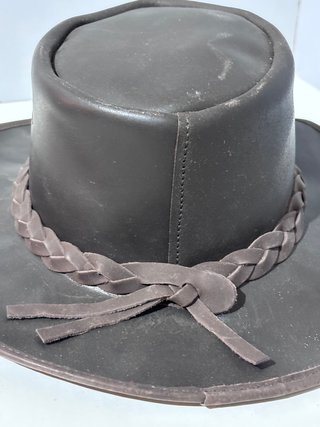Sombrero de piel auténtica estilo cowboy