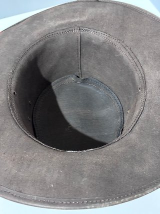 Sombrero de piel auténtica estilo cowboy
