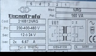Transformador Tecnotrafo NRG 160VA
