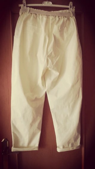 Pantalón de verano de algodón  amarillo