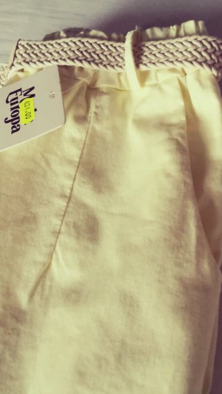 Pantalón de verano de algodón  amarillo