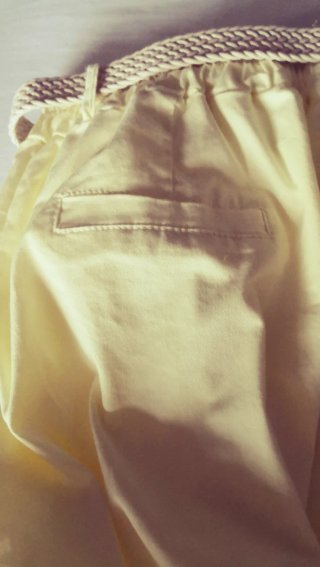 Pantalón de verano de algodón  amarillo