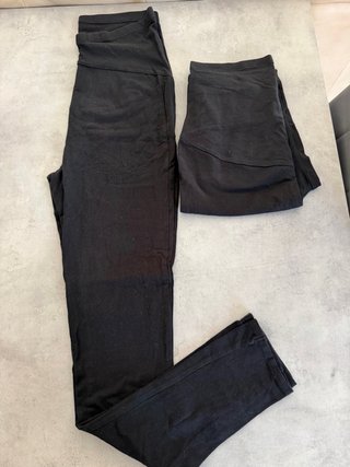 Set 2 Leggings premaman neri