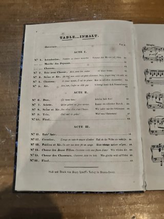 Partitura Antigua Ópera Le Freischütz Piano