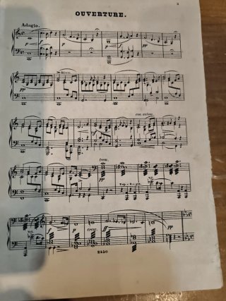 Partitura Antigua Ópera Le Freischütz Piano