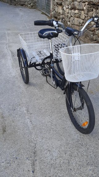 Triciclo per adulti con ceste