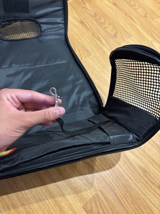 Transportín para gato negro y gris
