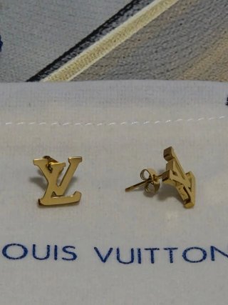 Pendientes Louis Vuitton dorados