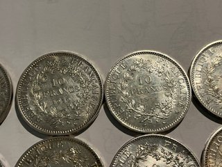 Moneda (s) 10 FF Hércules de plata
