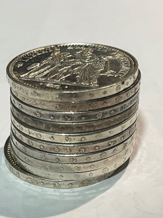 Moneda (s) 10 FF Hércules de plata