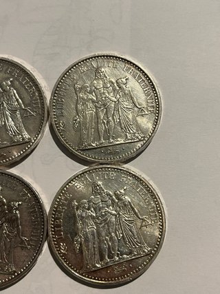 Moneda (s) 10 FF Hércules de plata