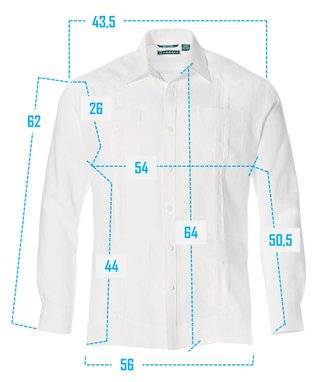 Camisa cubana o guayabera. Talla M