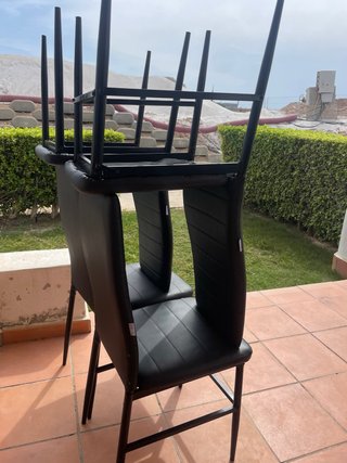 Conjunto 4 Sillas Negras