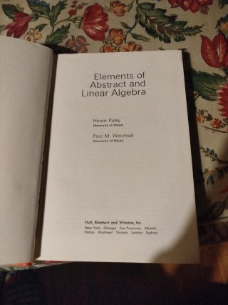 Elements of Abstract and Linear Algebra
