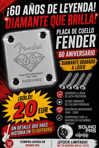 Placa Fender 60 Aniversario Diamante