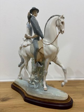 Antigua Figura Lladró Caballo Pareja Porcelana