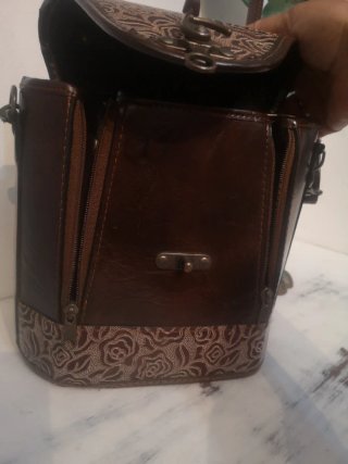 Bolso Piel  Labrado  vintage