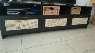 Mueble TV Negro 180x41x53 cm