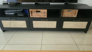 Mueble TV Negro 180x41x53 cm