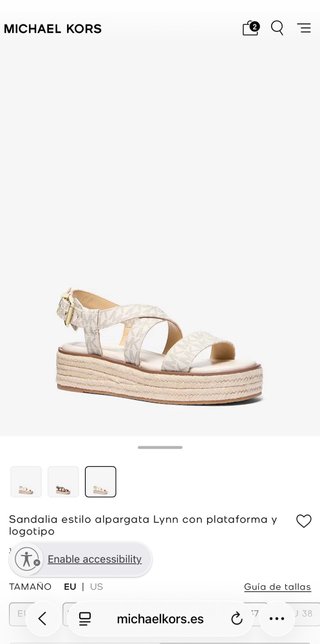 Sandalias Michael Kors Plataforma Beige Doradas