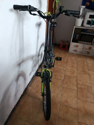 Bicicleta Plegable B'TWIN Azul y Verde