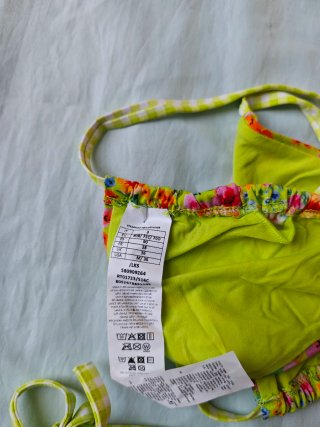 Bikini Calzedonia Floral Verde Lima y Cuadros Vich