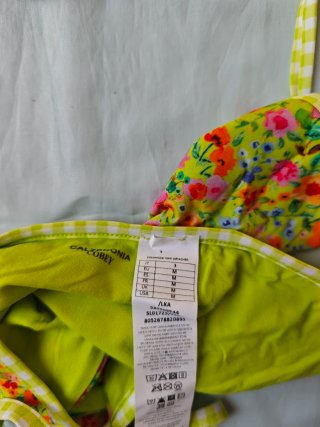 Bikini Calzedonia Floral Verde Lima y Cuadros Vich