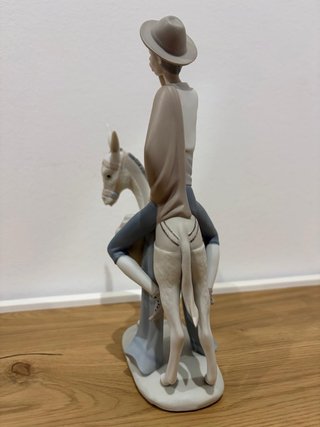 Figura Lladró Porcelana Niño en Burro