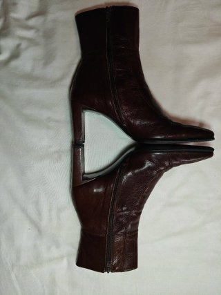 Botines piel mujer vintage marrón talla 39