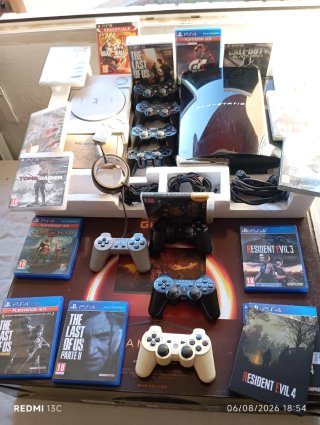 Consola PS1 y PS3 con 10 mandos y juegos