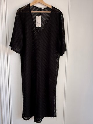 Vestido playero Zara M negro