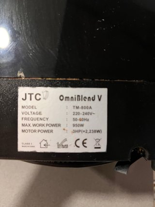 JTC OmniBlend V TM-800A Batidora Profesional